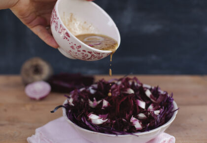 Insalata di radicchio con salsa al tahin