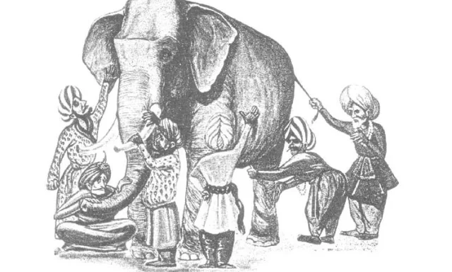 La parabola dei sei ciechi e l'elefante